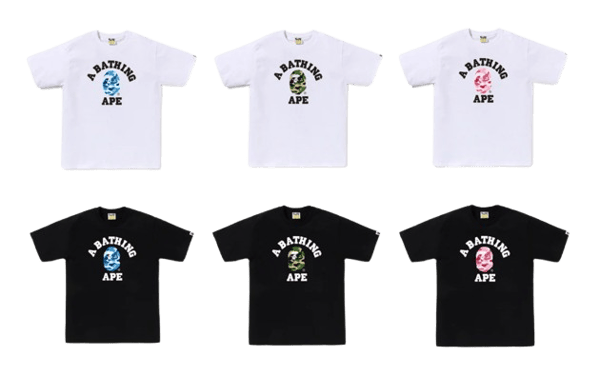 ABC CAMO COLLEGE TEE(BLACK / WHITE)4